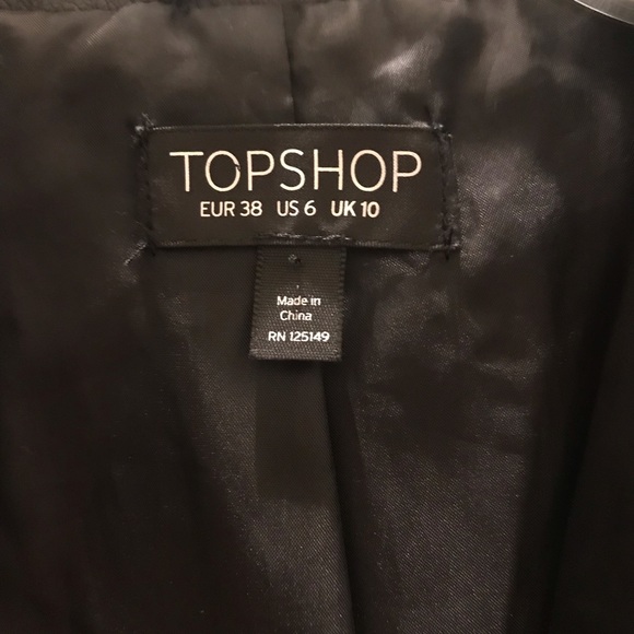 Topshop Women’s Leather Jacket Size 6 - New! - Picture 2 of 6